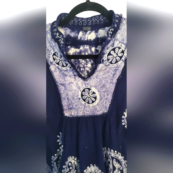 Unbranded Tunic Ponch  W/ Embroidery Paisly Flowers Free Size - Picture 10 of 10